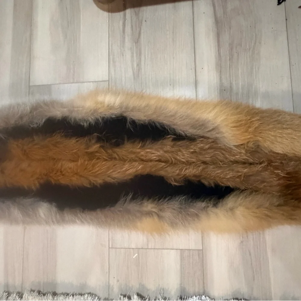Red fox fur scarf & fox hat luxurious long hair Cossack hat new gold fox scarf - Picture 16 of 16